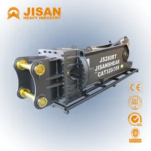jisan js450rt मॉडल हेवी ड्यूटी खुदाई हाइड्रोलिक कतरनी अनुलग्नक स्टील कटर मशीन