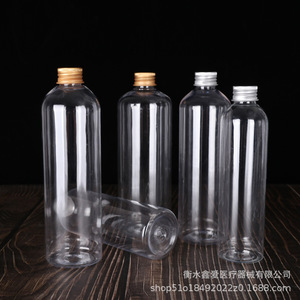 Pet Transparent <b>Plastic</b> Bottle 10 30 50 100 Ml Aluminum <b>Cap</b> Screw Top Cylinder Shape For Medicine Packaging - Product Image 2