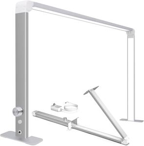 Lámpara de Escritorio LED para Técnicos de Uñas, Luz Blanca Cálida, Metálica, Cuadrada, para Manicura, Tatuajes y Pestañas, Marca Elanby - Product Image 2