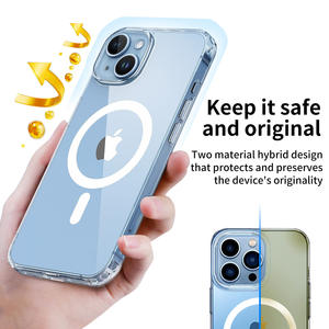 Logo antichoc clair <span class=keywords><strong>chargeur</strong></span> Mag étuis de téléphone portable étui de téléphone magnétique transparent sûr pour <span class=keywords><strong>Iphone</strong></span> 15 <span class=keywords><strong>14</strong></span> 13 <span class=keywords><strong>Pro</strong></span> <span class=keywords><strong>Max</strong></span> - Product Image 4