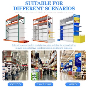 Warehouse Club Supermarket <b>Shelves</b> Rack Gondola Shelving for Store Shop <b>Display</b> Promotional Heavy Duty Rack <b>Shelf</b> for Store - Product Image 5