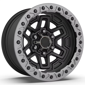 <span class=keywords><strong>17</strong></span>/<span class=keywords><strong>18</strong></span> Zoll Geschmiedete Aluminiumlegierungsräder - Leichte Beadlock Offroad-Felgen mit Schwarzem Konkavem Design, 5x112/5x114.3/5x120 PCD für Drag Racing - Product Image 5