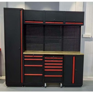 Armoire à outils modulaire combinée pour atelier et garage, coffre à outils, établi, poste de travail, emballage en carton - Product Image 6