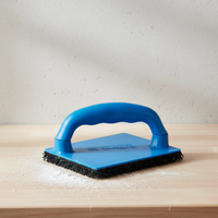Truelle à plâtre AUSONIA avec tapis pour la réalisation de travertin romain 15x15 cm Fabriqué en Italie