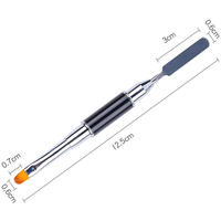 1 pièce Pinceau double embout pour extension de gel, stylo de peinture florale, spatule pour gel UV acrylique, outil de manucure
