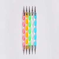 5 pièces de stylos à ongles pour colorier le Nail Art, brosse pour manucure Gel acrylique, idéal pour un professionel ou un étudiant en Nail Art