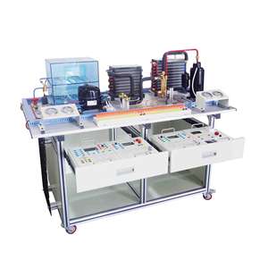 Banco de trabajo de entrenamiento HVAC dual, sistema de aire acondicionado y refrigerador con control inteligente, hecho de metal duradero, 1 unidad - Product Image 2