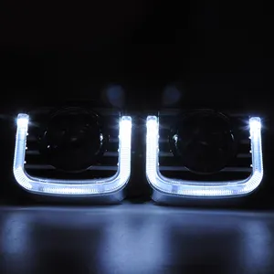 RR Penutup Proyektor Mobil LED, Penutup LED Plastik Cincin U Mata Malaikat 3 Inci untuk Lensa Proyektor Bi Xenon