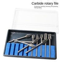 Dr. Fraise rotative géante en alliage dur, tête de meulage double grain en acier au tungstène, 10 pièces, pour sculpture sur bois, ensemble de forets électriques sans fil pour moulage