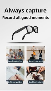 Cho tai nghe đeo được thông minh <span class=keywords><strong>Bluetooth</strong></span> với máy ảnh kín đáo và điều khiển cảm ứng luôn kết nối và ghi lại những khoảnh khắc rảnh tay - Product Image 4