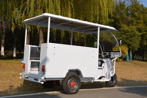 Vehículo Eléctrico de Pasajeros de 3 Ruedas Tipo Tuk Tuk, Carrocería Abierta, 7 Asientos, Motor de 60v, Incluye Repuestos para Motocicleta de Carga - Product Image 1