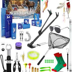 Offre spéciale 24 pièces coffret cadeau de pêche boîte aveugle de noël appâts de pêche Mino à paillettes ensemble d'appâts de pêche appâts artificiels - Product Image 1