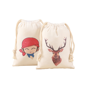 กระเป๋าเป้ผ้าฝ้ายลินินอเนกประสงค์  กระเป๋าผ้าแคนวาสแบบมีเชือกผูก  ของขวัญคริสต์มาสสุดเก๋  พร้อมโลโก้ที่ปรับแต่งได้ - Product Image 4