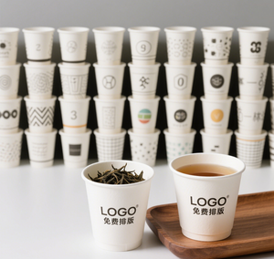 Gobelets à café jetables personnalisables en PLA biodégradable de 12 oz, en papier kraft, à paroi simple, avec gaufrage et estampage, pour <span class=keywords><strong>nouilles</strong></span> individuelles en PE - Product Image 6