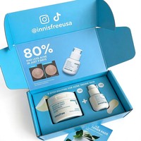 Boîte de beauté en carton ondulé écologique personnalisée OEM ODM, gaufrage double face, emballage cosmétique, boîte cadeau en papier rose pour exposition