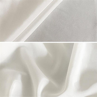 100% Sutra Murbei Sutra Alami Organik Kain Crepe De Chine CDC Hijau Gelap Warna Solid untuk Pria Kemeja Kostum Pakaian