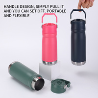 Botella de Agua de Acero Inoxidable con Logotipo Personalizado, Taza de Viaje con Aislamiento al Vacío de Doble Pared, Termo de Acero Inoxidable, Vaso Deportivo
