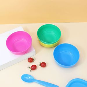 Bol coloré en <span class=keywords><strong>plastique</strong></span> bon marché cercle moderne simplicité <span class=keywords><strong>vaisselle</strong></span> pour enfants - Product Image 3