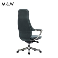 Chaise de bureau ergonomique pivotante M&W Modern Conference Workstation avec hauteur réglable, structure en aluminium, confort de luxe