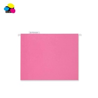 Personnaliser le logo, dossiers suspendus écologiques de format foolscap rose pour l'école et le bureau
