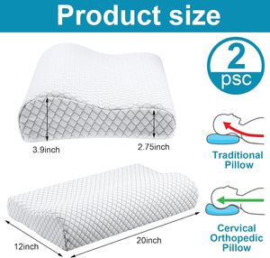 Almohada Cervical Ergonómica Ortopédica en Forma de B, de Espuma Viscoelástica, para el Dolor de Cuello, Fabricada a Medida - Product Image 2