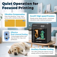 FLASHFORGE AD5M 3D Printer 1-klik otomatis penuh kalibrasi 600mm/S presisi berkecepatan tinggi CoreXY setiap lapisan pipa bisa ditukar cepat baru