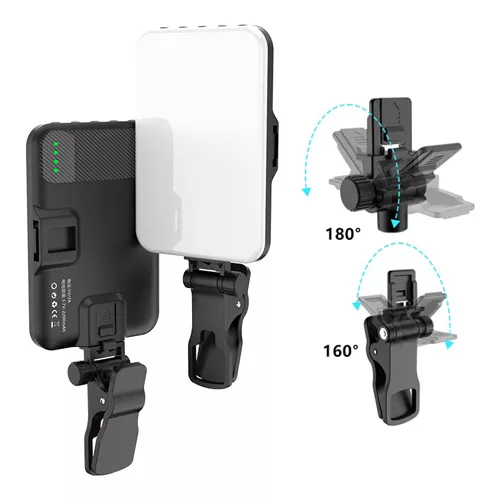 Latest Design 60 LED Rechargeable Selfie Lights 2200mAh External Light with 3 Adjustable Light Modes
