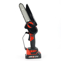Mini Tronçonneuse Sans Fil 21V Haute Puissance avec Moteur Brushless, Coupe Robuste et Lubrification Automatique pour la Coupe de Bois