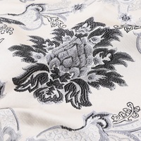 Tissu jacquard brocart 100% polyester TengHui, motif teint en fil, pour textile de maison, pour rideaux et rembourrage de canapé, technique de tissage