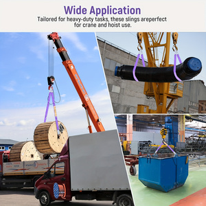 헤비 듀티 폴리에스터 플랫 웨빙 슬링 와이드 바디 50t 40 톤 30 톤 끝없는 패턴 리프팅 슬링 - Product Image 6