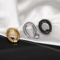 Evorte Dilatateurs d'oreille à boule détachables en acier inoxydable 316L, hypoallergéniques, style Punk Goth, bijoux de stretching pour hommes et femmes