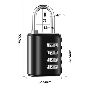 <span class=keywords><strong>Cadenas</strong></span> <span class=keywords><strong>à</strong></span> combinaison en alliage de zinc 609, 4 chiffres, avec clé maîtresse, noir/argent, double usage, pour salle de sport, portail, bagages de voyage, vente en gros - Product Image 6