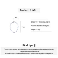 Collier ras du cou minimaliste en argent avec perles de verre transparentes en forme de goutte d'eau lavande, bijoux fantaisie OEM/ODM, colliers en cristal