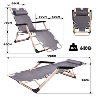 Chaise longue en fer pliable extérieure de haute qualité lit pliant inclinable de bureau Portable pour l'utilisation de parc de salon de chambre à coucher