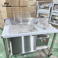 Table à paner électrique en acier inoxydable pour poulet frit avec tamisage automatique pour usage commercial