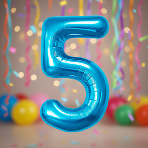 Party Love Number <b>Balloon</b> Blue 100cm Metallic Birthday Party <b>Decor</b> KIDS - Product Image 2