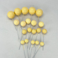 20 Stück/Beutel 2 2,5 3 4cm Gemischte Kunstbälle Gold Silber Rosa Blau Ball Happy Birthday Cake Topper Kuchendekoration für Tortenzubehör