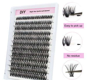 Pestañas postizas personalizadas de fábrica 40D, set de 240 racimos de gran capacidad, rizo voluminoso, libro de pestañas para injerto - Product Image 5