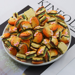 Thân Thiện Với Môi Nhựa Thực Phẩm Chơi Mô Phỏng Kit Handmade Trang Sức Trang Trí Quà Tặng Điện Thoại Trường Hợp Vá Bán Buôn Mèo Bánh Hamburger - Product Image 3