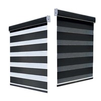 Automatique gris élégant zèbre stores motorisés canada fenêtre zèbre volets pare-soleil automatique fenêtre rideau pour hôtel bureau
