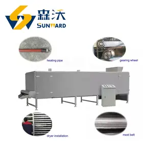 Multi-function Sunward updated low price Chocolate core fiiling snack food extruder processing line puffed snack extruder