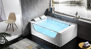Wasserfall Surfing <span class=keywords><strong>SPA</strong></span> Badewanne Luxus Villa Indoor Luftsprudel-Massage-Badewanne mit Whirlpool-Wanne - Product Image 5