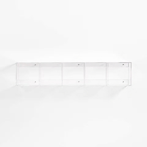 Treo Tường 5 khoang rõ ràng <span class=keywords><strong>Acrylic</strong></span> cuốn sách hiển thị Kệ <span class=keywords><strong>Acrylic</strong></span> cuốn sách hiển thị đứng perspex người giữ cuốn sách - Product Image 6