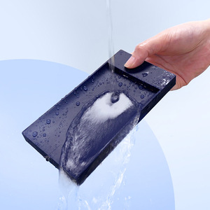 Nuovo semplice portasapone quadrato in plastica morbida con Dispenser di sapone incluso supporto da bagno senza Punch Design senza drenaggio - Product Image 3