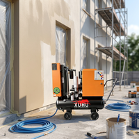 Compresseur d'air à vis portable 7,5 kW 10 CV Professionnel pour pulvérisation de peinture murale extérieure 2-3 pistolets de pulvérisation Moteur Réservoir 100 L Refroidi par air