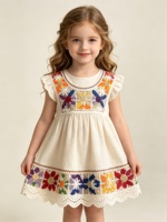 Ruban tissé bohème floral géométrique en dentelle crochetée étoilée colorée pour décoration de costumes, robes, sacs à main et artisanat DIY