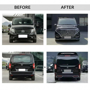 Kit Carrosserie Luxe Style Jin Shang Tian Hua pour Mercedes W447 <span class=keywords><strong>Vito</strong></span> V-Class : <span class=keywords><strong>Capot</strong></span> en Acier + Pare-chocs en PP + Calandre LED Intelligente – Amélioration Personnalisée - Product Image 2