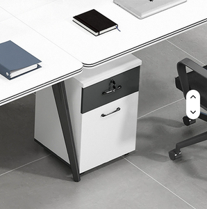 Creative <strong>Design</strong> Office Workstation with Movable Filing Cabinet. <strong>Simple</strong> Modular Office Workstation for 3 5 6 8 Persons - Product Image 4