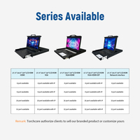 Commutateur KVM sur IP 19 pouces 8 ports CAT5 1U en rack avec console LED pour la gestion à distance des serveurs