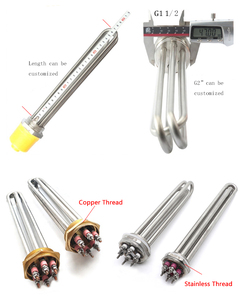 ส่วนประกอบความร้อนแบบจุ่ม220V 1000W เครื่องทำน้ำอุ่นพลังงานแสงอาทิตย์48V 1500W พร้อมเทอร์โมสตัท - Product Image 5